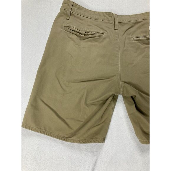 Adriano Goldschmied Khaki Distressed Chino Flat Front Relaxed Fit Short Mens 31 - Picture 10 of 11